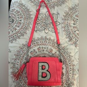 Justice Girl’s Pink Crossbody Purse With Initial B
